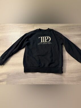 Taylor Swift-The Tortured Poets Department Black Logo Sweatshirt